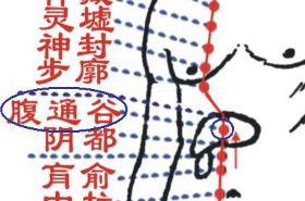 腹通谷穴