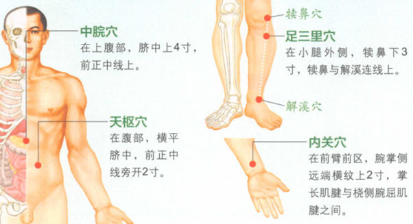 胃十二指肠溃疡艾灸哪个部位图解
