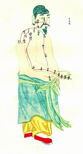 《经络图说》彩绘十四经穴图