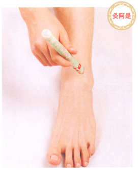 踝关节痛艾灸哪个部位图解