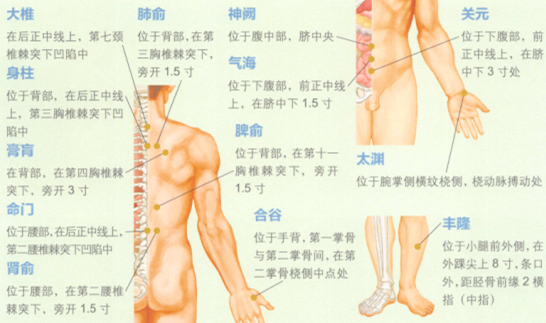 咳嗽艾灸哪个部位图解