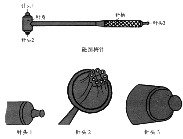 磁圆梅针的结构