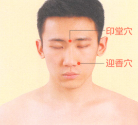 鼻炎艾灸哪个部位图解