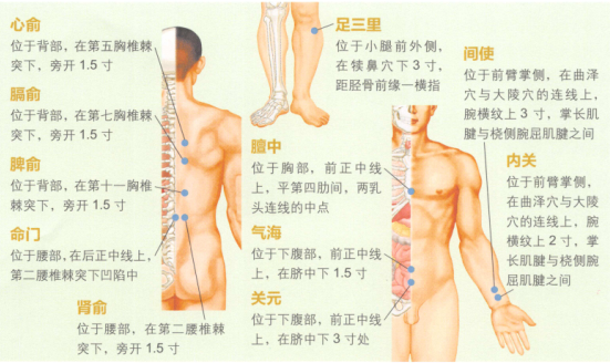 心悸艾灸哪个部位图解
