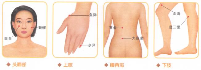 青春痘按摩部位图解