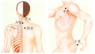 感冒刮痧部位图解
