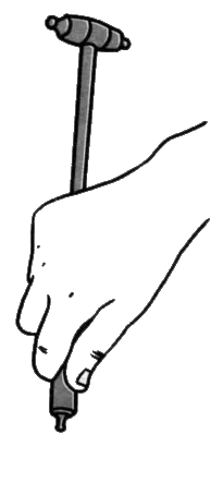 磁圆梅针持针方法