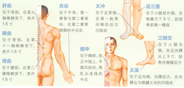 乳腺增生艾灸哪个部位图解