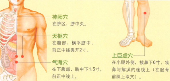 便秘艾灸哪个部位图解