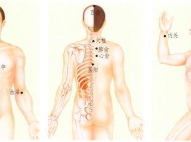 中暑刮痧部位图解